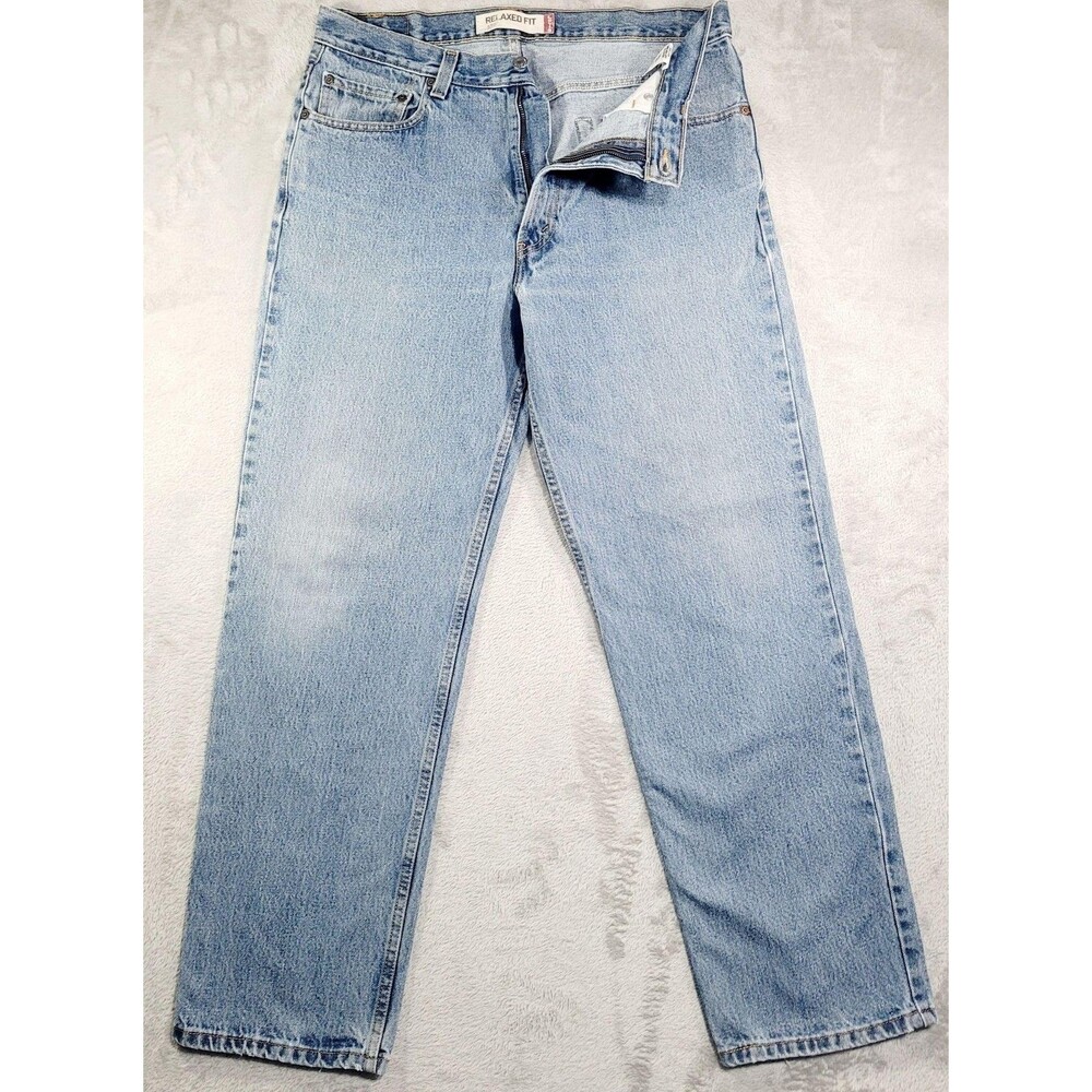 Vintage Levi's 550 Jeans Mens 36x32 Blue Light Wash Relaxed Tapered Denim Cotton
